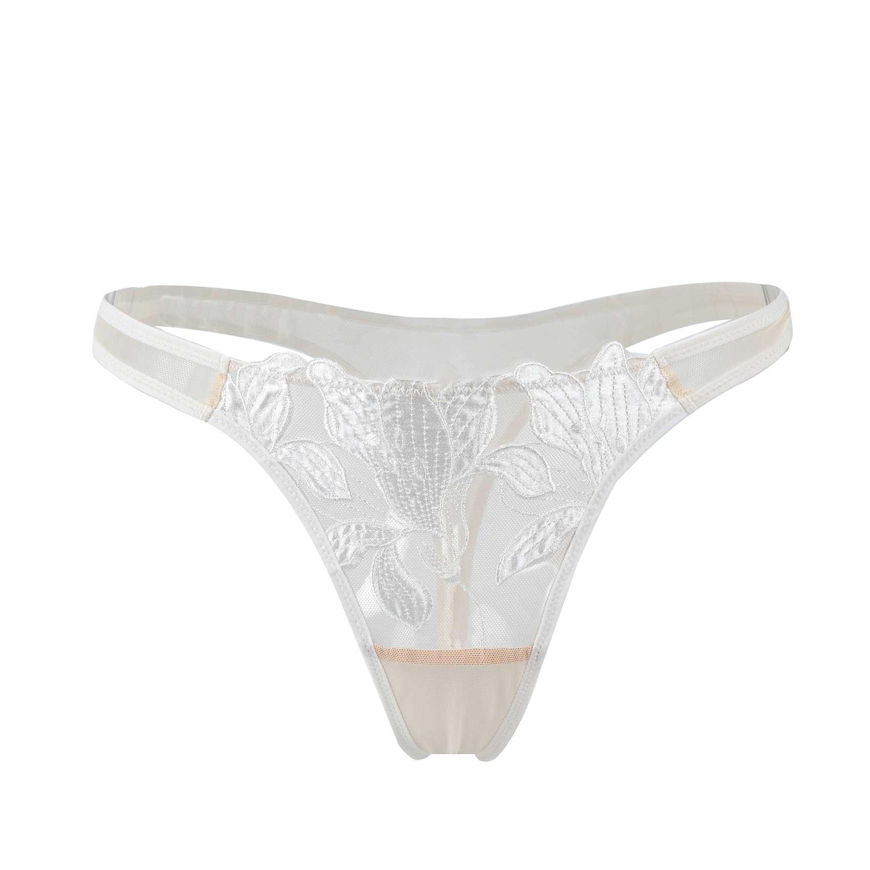 Slip Bianco Satin Flower