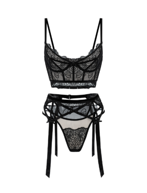 Set Completo 3 in 1 Intimo Nero