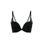 Ilenia Seamless Front-Closure Push-Up Bra - Black