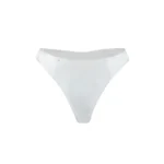 Lace & Satin High-Cut Briefs - White