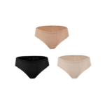 Ribbed Seamless Brazilian Briefs - 3-Piece Essential Tones Set