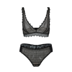 Full-Lace Wireless Bralette & Bikini Set - Midnight Onyx
