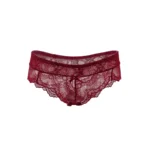 Floral Lace Low-Rise Briefs - Red