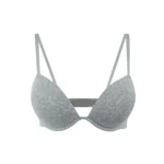 Gray Cotton Push-Up Bra