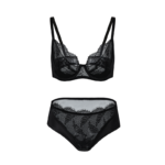 Midnight Floral Lace Lingerie Set