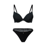 Floral Lace & Mesh Underwired Lingerie Set