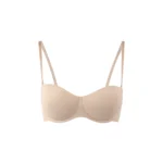 Padded Strapless Underwired Bra - Beige