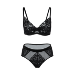 Gothic Glamour Embroidered Lingerie Set