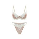 Contrast Floral Lace SET - Pink