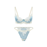 Contrast Floral Lace - Blue