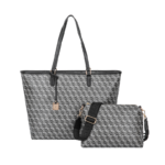 Maria Grazia Severi – Monogram Tote & Crossbody Set - Black