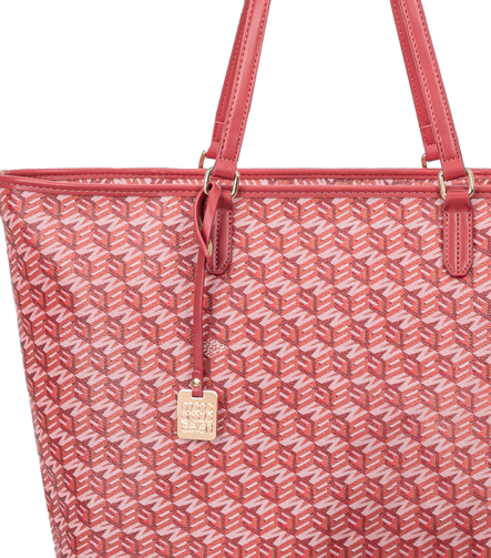 Monogram Tote & Crossbody Set - Red