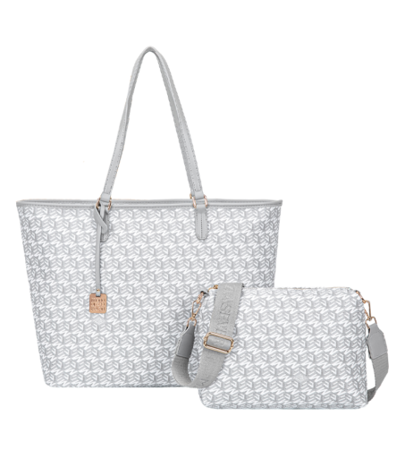 Monogram Tote & Crossbody Set - Red