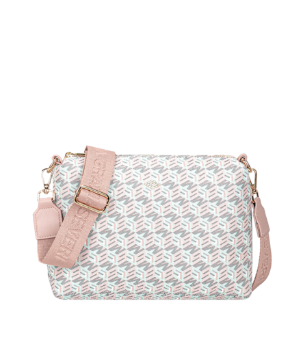 Monogram Tote & Crossbody Set - Pink