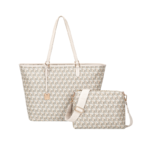 Maria Grazia Severi – Monogram Tote & Crossbody Set - Apricot
