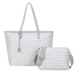 Maria Grazia Severi – Monogram Tote & Crossbody Set - Grey