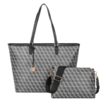 Maria Grazia Severi – Monogram Tote & Crossbody Set - Black