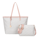 Maria Grazia Severi – Monogram Tote & Crossbody Set - Pink