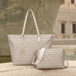 Maria Grazia Severi – Monogram Tote & Crossbody Set - Apricot