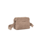 Multi-Compartment Faux Suede Crossbody Bag