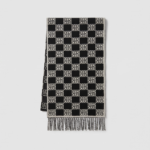 Severi Darling Monogram Checkerboard Knit Scarf – Made in Italy